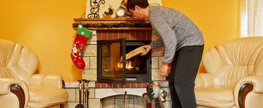 Rusted Metal Fireplace Restoration in Lockport, New York